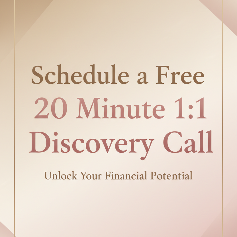 generate a 1080x1920 image with the words "schedule a free 20 minute 1:1 discovery call; light brown and pink color scheme